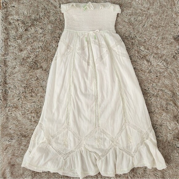 Free People Hi Hello Midi Dress in White Combo Brand New with‎ Tags